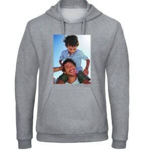 Sudadera personalizada con fotos GRIS con capucha