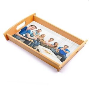 Bandeja de madera personalizada con fotos pequeña