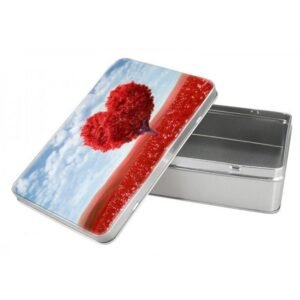 Caja metálica personalizada con fotos rectangular
