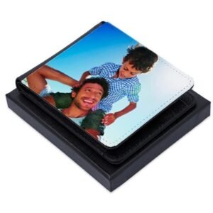 Cartera monedero caballero personalizada con fotos Negra